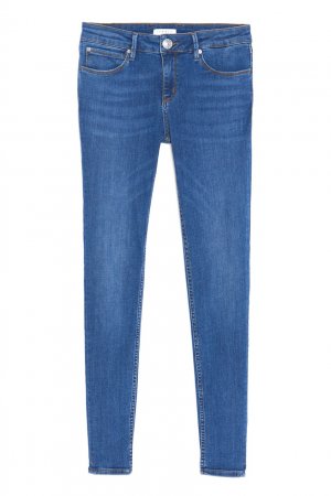 Синие зауженные джинсы Sandro. Цвет: синий
