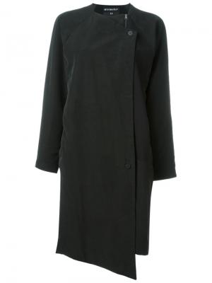 Однобортное пальто Soul Minimarket. Цвет: черный