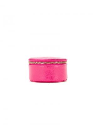 Шкатулка для украшений с логотипом Chanel Vintage. Цвет: розовый и фиолетовый