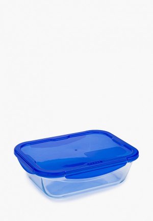 Форма для запекания Pyrex с крышкой Cook & Go 30х22 см, 3,3 л. Цвет: синий