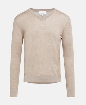 Кашемировый пуловер , серо-коричневый Hackett London