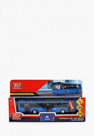 Игрушка интерактивная Технопарк Автобус ЛИАЗ-5292 инерционный, 18 см. Цвет: синий