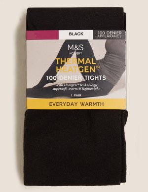 Колготки Heatgen™ 100 ден непрозрачные M&S Collection. Цвет: черный
