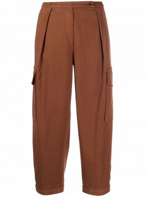 Прямые брюки карго Aspesi. Цвет: коричневый