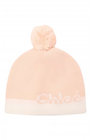 Хлопковая шапка Chloé. Цвет: розовый