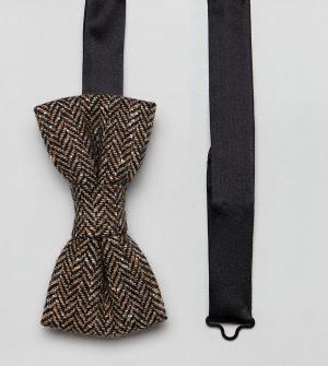 Твидовый галстук-бабочка Heart & Dagger. Цвет: коричневый