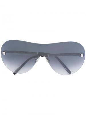 Солнцезащитные очки с градиентными стеклами Boucheron Eyewear. Цвет: металлик