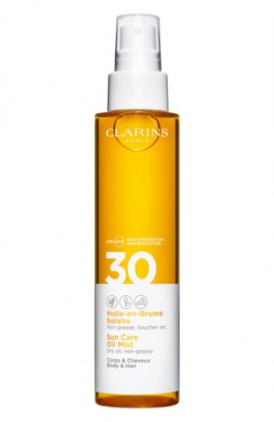 Солнцезащитное масло-спрей для тела и волос SPF 30 (150ml) Clarins. Цвет: бесцветный