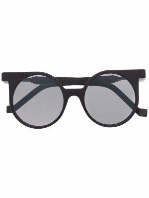 Солнцезащитные очки в круглой оправе VAVA Eyewear. Цвет: черный