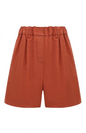 Хлопковые шорты Brunello Cucinelli. Цвет: оранжевый