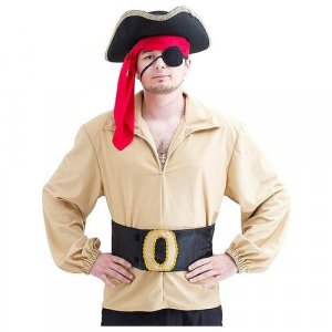 Взрослый карнавальный костюм Пират, со шляпой, 50-52 размер 2157 Бока С. Цвет: бежевый