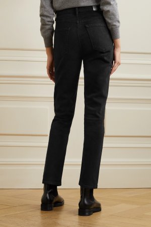 GOLDSIGN прямые джинсы Morgan с завышенной талией, черный