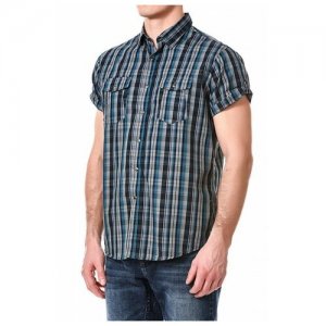 Мужская джинсовая темная рубашка SS 1933 SHARK размер XXL WESTLAND. Цвет: синий/серый/черный