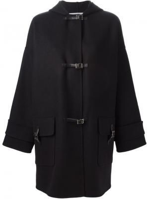 Пальто-дафлкот с широкими рукавами Valentino. Цвет: чёрный