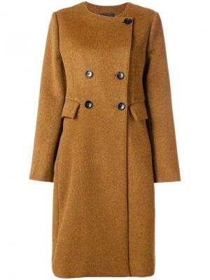 Двубортное пальто Isabel Marant. Цвет: коричневый