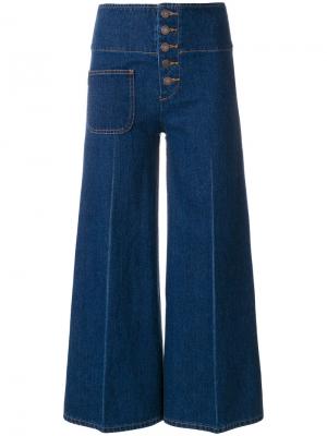 Укороченные брюки с завышенной талией Marc Jacobs. Цвет: синий