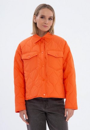 Куртка утепленная Твое. Цвет: оранжевый