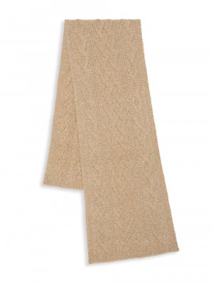 Кашемировый вязаный шарф , песочный Loro Piana