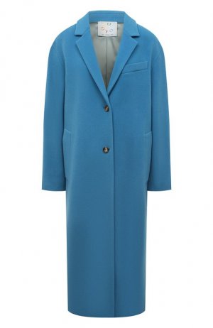 Шерстяное пальто OLOLOL. Цвет: голубой