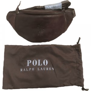Сумка поясная , натуральная кожа, коричневый Ralph Lauren. Цвет: коричневый