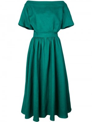 Расклешенное платье миди Tome. Цвет: зеленый