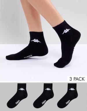 3 пары носков Kappa. Цвет: черный