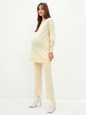 Трикотажные брюки для беременных с широкими штанинами и эластичной резинкой на талии LC Waikiki Maternity