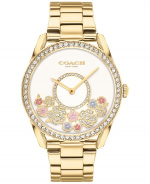 Женские часы Preston с золотистым браслетом и чайной розой 36 мм COACH, золотой Coach