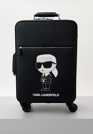 Чемодан Karl Lagerfeld IKONIK, cabin size. Цвет: черный