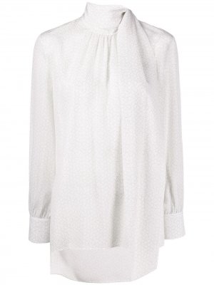 Блузка с воротником-платком Fendi. Цвет: белый
