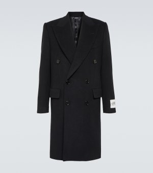 Двубортное пальто из смесовой шерсти , черный Dolce&Gabbana