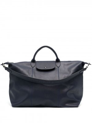 Дорожная сумка Le Pliage Cuir Longchamp. Цвет: синий