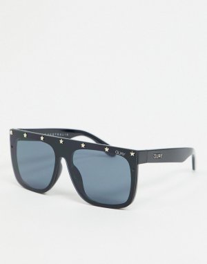 Черные солнцезащитные очки со звездами Quay x Lizzo-Черный Australia