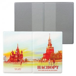 Обложка для паспорта, ПВХ, полноцветный рисунок, дизайн ассорти, ДПС, 2203.ПС DPSkanc