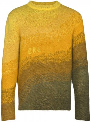 Джемпер с вышитым логотипом ERL. Цвет: желтый