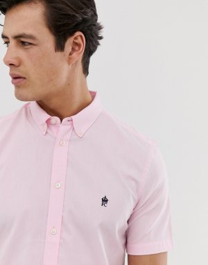 Оксфордская рубашка с короткими рукавами -Розовый French Connection