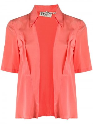 Рубашка с короткими рукавами и складками Gianfranco Ferré Pre-Owned. Цвет: розовый
