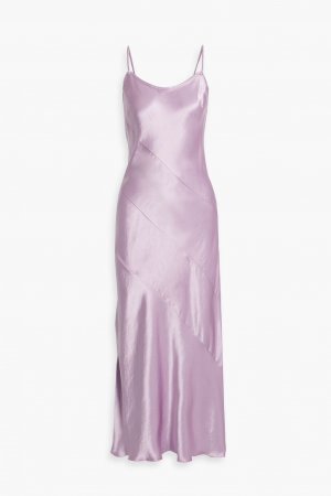 Атласное платье-комбинация макси , сирень Anna Sui