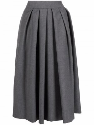 LAutre Chose шерстяная юбка со складками L'Autre. Цвет: серый