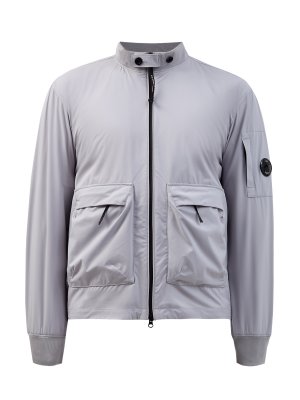 Куртка-бомбер из гладкого нейлона Pro-Tek с фирменной линзой C.P.COMPANY. Цвет: серый