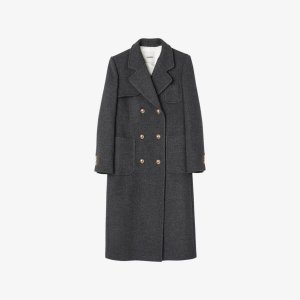 Пальто из смесовой шерсти с узором «елочка» , цвет noir / gris Sandro