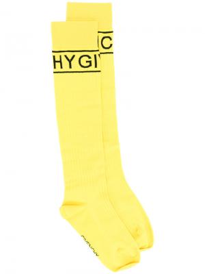 Носки с логотипами бренда Givenchy. Цвет: жёлтый и оранжевый