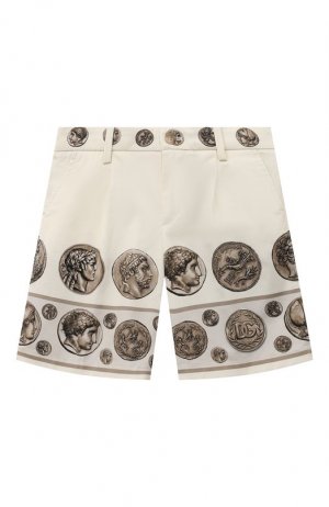 Хлопковые шорты Dolce & Gabbana. Цвет: белый