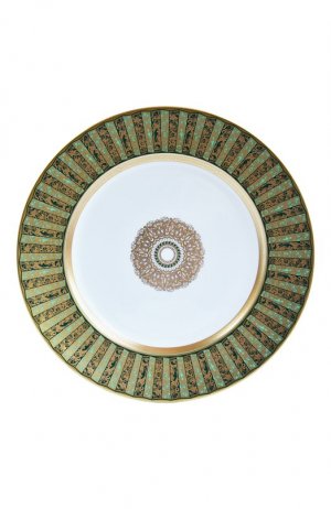 Обеденная тарелка Eventail Vert Bernardaud. Цвет: зелёный