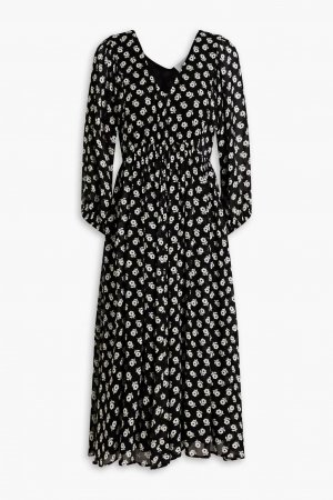 Шифоновое платье миди Aboodi с цветочным принтом , черный American Vintage