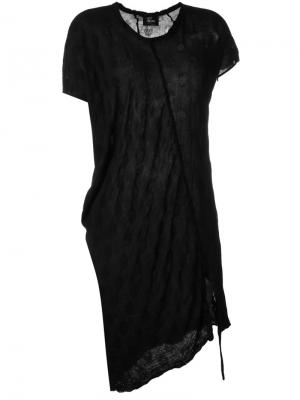 Платье-футболка с драпировкой Lost & Found Ria Dunn. Цвет: чёрный