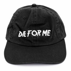Черная кепка с вышивкой «Die for me», регулируемая, смешанная NASASEASONS