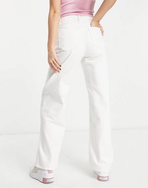 Белые широкие джинсы New Look