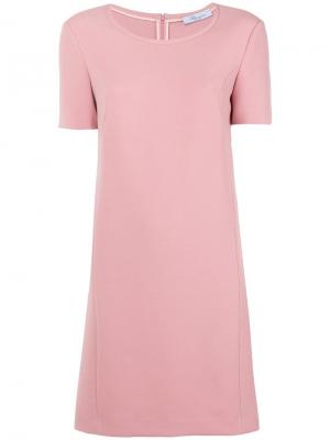 Платье мини с короткими рукавами Blumarine. Цвет: розовый