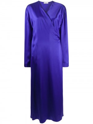Платье макси с запахом Nina Ricci. Цвет: синий